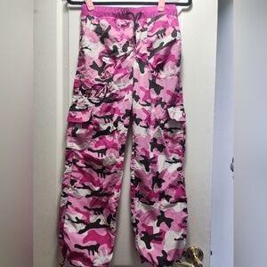 Zumba Fitness Kids Camo Pants - Pink and Black